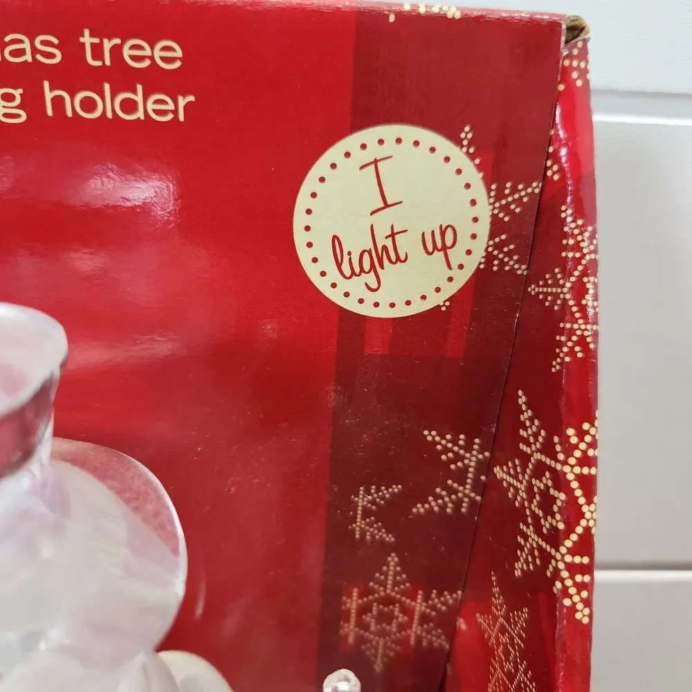 Vtg 2001 Target Light Up Acrylic Snowman Christmas Stocking Holder Hanger In Box